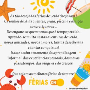 Boas Férias!!! Boa Sorte!!!